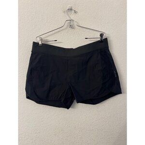 Hylete black scallop fitness shorts women size XL